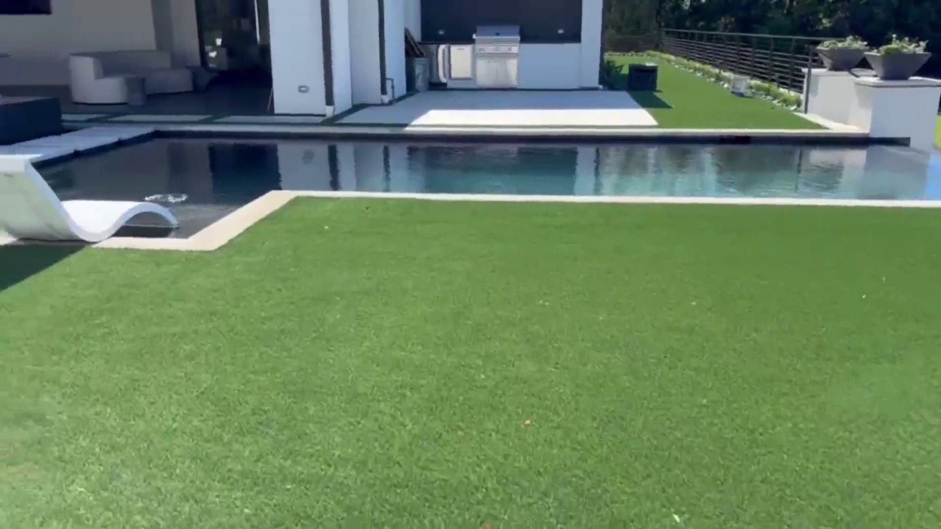 Professional artificial turf installation