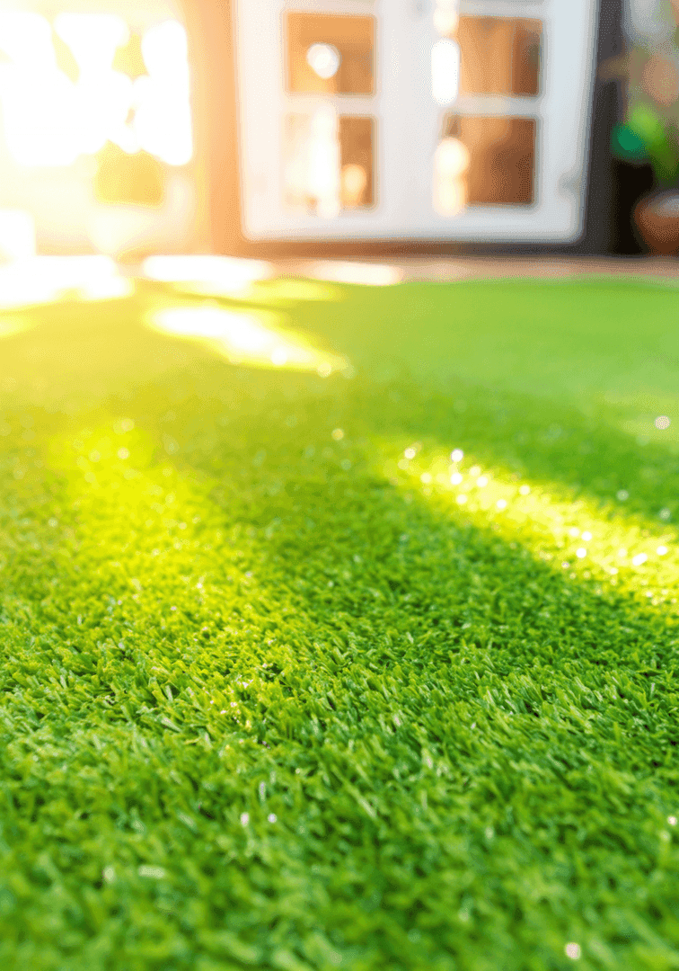 Residential turf installation - sunlight